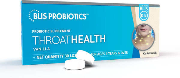 BLIS Probiotics ThroatHealth Oral Probiotics k12, 2.5 Billion Cfu, Throat Immunity Support & Oral Health for Adults &