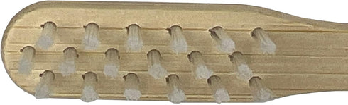 Bamboo Toothbrush 3 Pack, Sustainable Biodegradable Wooden Brush with 3 Rows for Healthy Mouth, Gums & Teeth, Made in