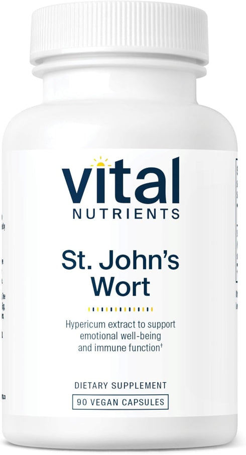 Vital Nutrients St John's Wort 600mg | Vegan Supplement for Overall Well-Being* | 90 Capsules