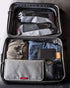 LeanTravel Pill Case Organizer for Travel with Passport Wallet, Grey, Extra Large for 7 to 28 Day Travel