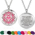 Stainless Steel Heart Aroma Therapy Essential Oil Diffuser Necklace Locket Pendant