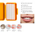 Portable Orthodontic Oral Care Kit - 2 Pack Travel Kit for Patients, Floss Wax Toothbrush Cleaning (Purple & Orange)