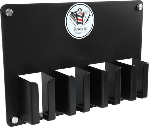 POPETPOP Barber Hair Holder, Wall-mounted Hair Clipper Storage Rack, Organizer Hanger for Barbers Salon Accessories