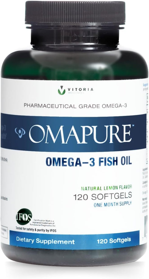 Fish Oil Supplements with Omega 3 Fatty Acids - 120 Softgels for Heart & Joint Health, Burpless Fish Oil