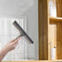 HIWARE All-Purpose Shower Squeegee, Black Stainless Steel, for Shower Doors, Bathroom, Window, and Car Glass - 12 Inches