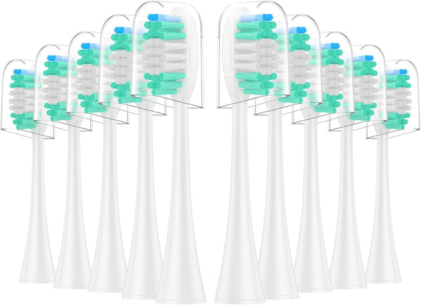 Replacement Toothbrush Heads 10 Pack - Compatible with AquaSonic Black Series, Vibe Series, Black Series Pro, Duo