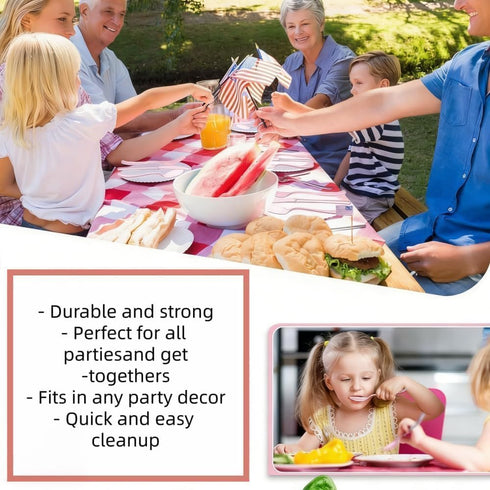 UTXHWL 120 Pack Set, (40 Pink Plastic Silverware Disposable Forks Spoons Knives Each), Heavy Duty Cutlery for Princess