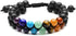 Top Plaza Bead Chakra Bracelet - 7 Chakras Healing Crystals Yoga Stone Beads for Meditation & Relaxation for Men & Women