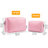 Narwey Cute Makeup Bag, Travel Cosmetic Organizer with Compartments for Women and Girls, Large, Pink