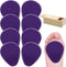 8 Pieces Gel Ball of Foot Cushions, Clear Metatarsal Pads for Foot Pain Relief with 1 Wood Box Storage (Purple)