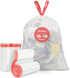 Holuwiso Pre-Separated 16-18 Gallon Trash Bags Drawstring, Clear, Size M, Tear Free Large