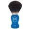 Parker 100% Black Badger Shaving Brush with Blue Wood Handle & Stand, Premium Wet-Shaving Brush
