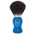 Parker 100% Black Badger Shaving Brush with Blue Wood Handle & Stand, Premium Wet-Shaving Brush