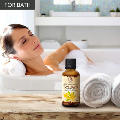Ylang-Ylang Essential Oil - 1.7 Fl Oz, 100% Pure & Natural for Aromatherapy, Beauty, and Relaxation