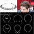 WantGor Metal Headbands, 2 Pack Fashion Unisex Black Hairband, Non Slip Sports Hair Accessories