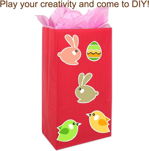 KEYYOOMY Mini Red Paper Bags, 24 CT Red Party Favor Bags Small Goodie Bag Paper Lunch Bag (3.5 X 2.4 X 7.1 In)