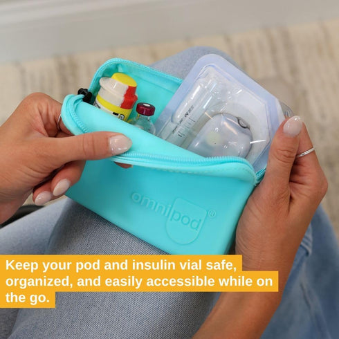 Sugar Medical Omnipod Protective Travel Case | Silicone Storage fits an Insulin Vial and One Pod| Diabetic Care