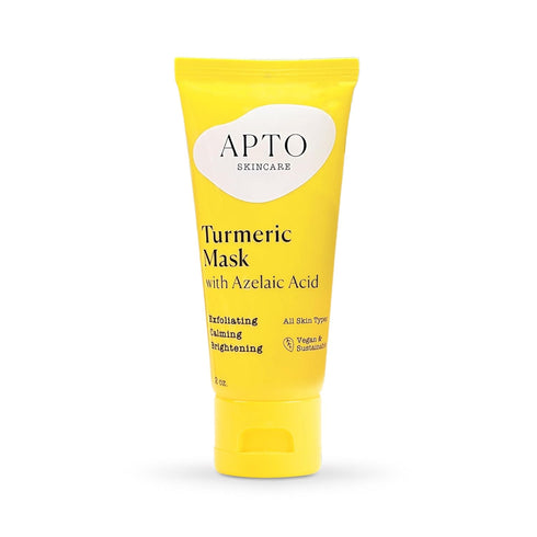 Turmeric Skincare Mask 2 oz - Brightening & Exfoliating Cream Face Mask with Azelaic Acid