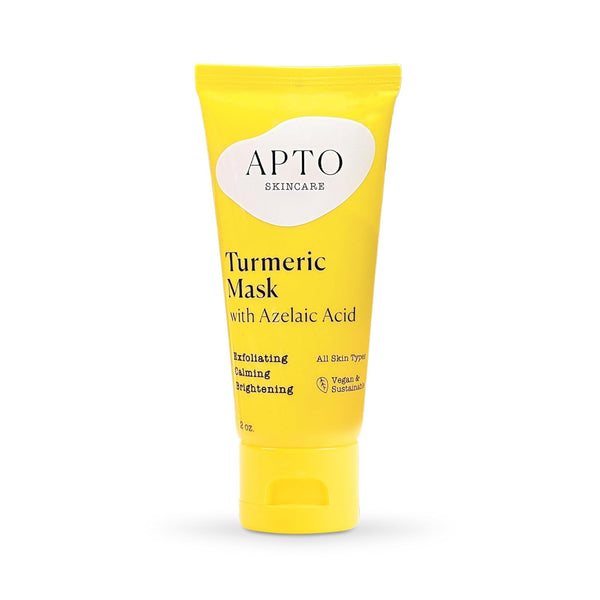 Turmeric Skincare Mask 2 oz - Brightening & Exfoliating Cream Face Mask with Azelaic Acid
