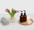 Yebeauty Plastic Soap Dispenser, 10oz/300ml Empty Refillable Lotion Pump Dispenser, 2-Pack Brown