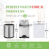 Teivio 1.6 Gallon 100 Count Strong Drawstring Trash Bags, 6 Liter Small Bathroom Bin Liners, White