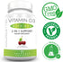 Chewable Vitamin D3 with K2, 2-in-1 Bone & Heart Health Support, Immune Booster, Natural Cherry Flavor, 90 Tablets