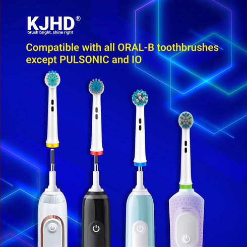 Replacement Heads for Oral B Braun - 16 PCS Floss Cross Sensitive Soft Electric Toothbrush Heads