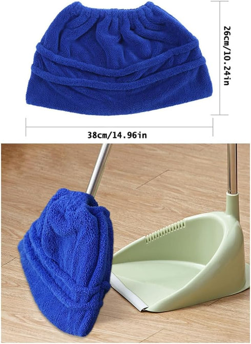 NentMent 2 Pack Broom Pads to Baseboard Cleaner Tool Sweep Broom Cloth Cover Reusable Microfiber Broom Sweeping Refill