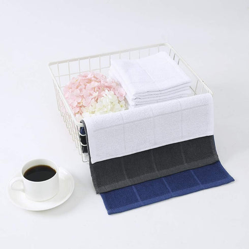 Glynniss Blue Dish Cloths - Highly Absorbent Navy Dish Rags, 100% Cotton Dish Cloths for Washing Dishes, Cleaning