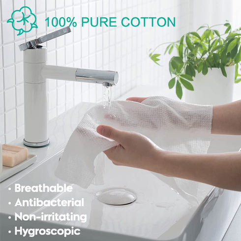 Herb Life 100 Pcs-Disposable Face Towels, Disposable wipeFacial Cleansing Cloths & TowelettesDisposable Cleansing