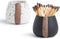 Ceramic Match Holders with Striker - Set of 2, Decorative Modern Home Decor Gifts, Matches NOT included