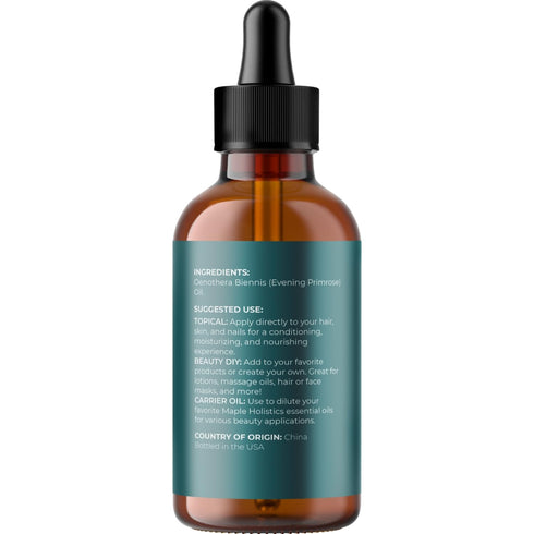Pure Evening Primrose Oil for Skin, Cold Pressed Natural Face Moisturizer & Nourishing Hair Oil