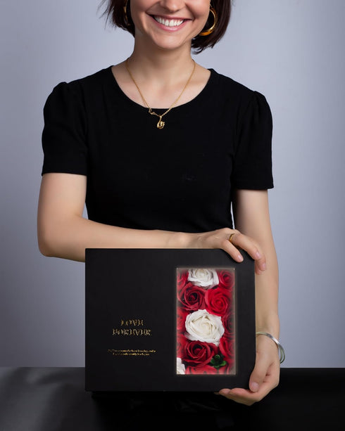 SDALU Money Pull Box for Cash Gift - Luxury Money Pull Out Flower Gift Box with Lid Flower and Ribbon, Unique Birthday