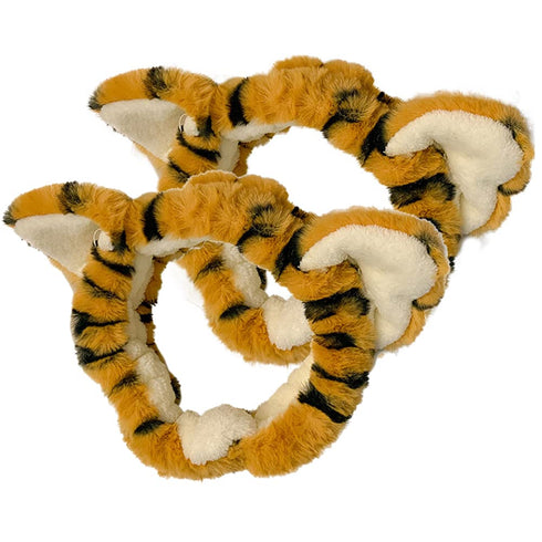 2Pcs Lovely Tiger Print Headbands, Soft Plush Washing Face Facial Mask Hair Bands for Women and Girls