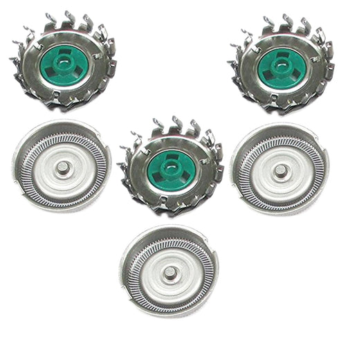 Replacement Shaver Heads with Brush, Fit for Philips HQ64, HQ54, HQ5705, HQ6070, Pack of 3