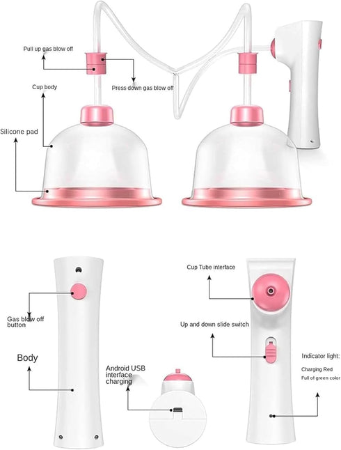 XFIXWSASV Charging,13.5cm Electric Breast Massager Promote Blood Circulation Anti Sagging Breasts Relax Machine USB