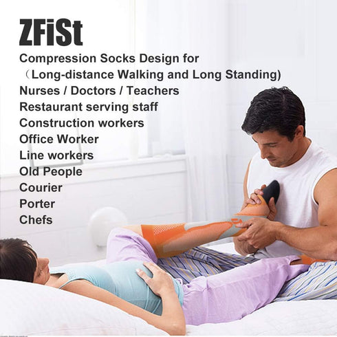ZFiSt Plus Size Compression Socks for Wide Calves | Ideal for Sports & Nursing