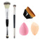 Makeup Brush Set, Professional Blending Brush and Sponges, 5 Piece Kabuki Foundation Brush Set