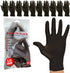 Med Express Nitrile Exam Gloves Black | 5 Mil Thick Nitrile Gloves | Latex-Free, Powder Free | Textured | Heavy Duty Black Nitrile Gloves XL 10 Pack