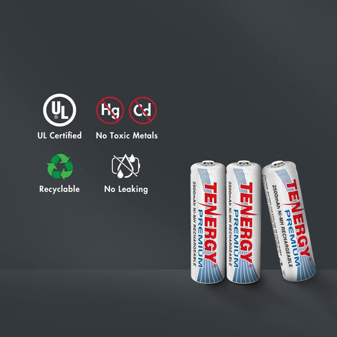 Tenergy 12xAA 12xAAA 24 Pack Premium High Capacity NiMH Rechargeable Battery Combo, and Rechargeable Batteries