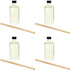 Hosley Set of 4 Vanilla Almond Reed Diffuser Refill Oil, 200ml Each