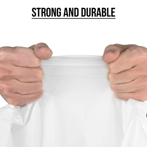 Ultrasac 13 Gallon Clear Drawstring Trash Bags, 0.69 MIL, 24" x 27", Pack of 60 for Home, Kitchen, Bathroom