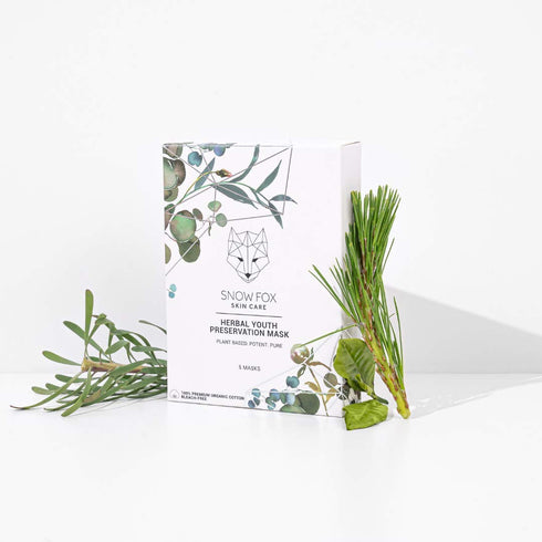 Snow Fox Herbal Youth Preservation Mask, 1 Pack Anti-Aging Hydrating Mask with Super Greens for Radiant Glow