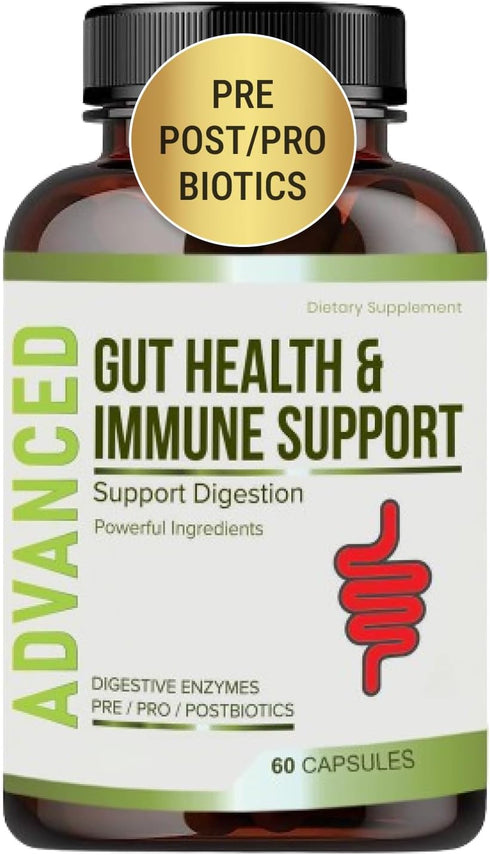 Complete Gut Health for Women and Men, Probiotic, Prebiotic, Postbiotic & Digestive Enzymes for Gut Support