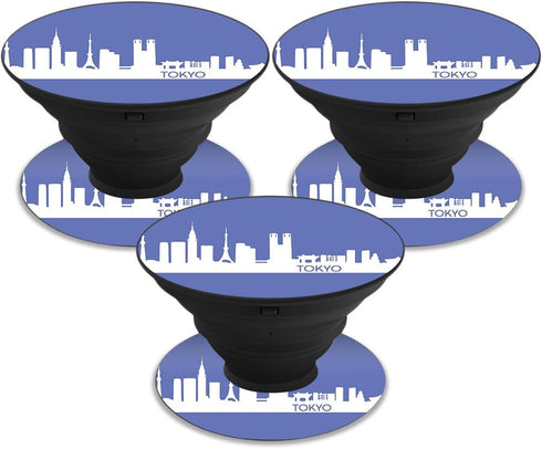 MightySkins 3 Pack Skin for PopSockets - Tokyo | Unique Vinyl Decal Wrap Cover | Easy to Apply, Remove