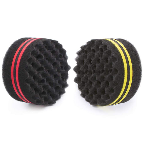 Small and Big Hole Hair Sponge for Twist Dreads Locking Afro Curl Brush, 2 PCS.