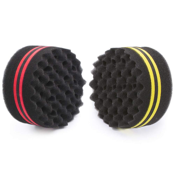Small and Big Hole Hair Sponge for Twist Dreads Locking Afro Curl Brush, 2 PCS.