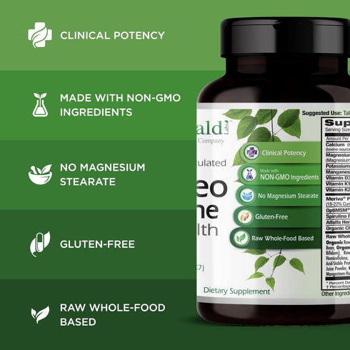 EMERALD LABS Osteo Bone Health Supplement, Immune Support & Bone & Joint with Vitamin D3, K2, Calcium, 180 Veg Capsules