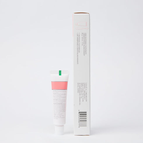 Natural Whitening Travel Kit, Medium Toothbrush & Fluoride Free Toothpaste for Teeth Whitening, Travel Size