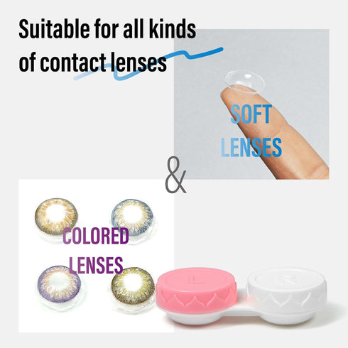8 Pack Pink Contact Lens Cases, Outdoor Portable Mini Contact Lens Kit for Travel and Everyday Use